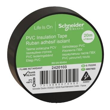 Schneider Electric 2420103 - Thorsman İzole Bant 19mmx20mt siyah - 1