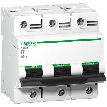 Schneider Electric A9N18469 -Acti9 C120N 3P 100A, 15kA 415V C eğrisi Minyatür D - 1