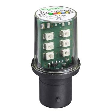 Schneider Electric DL1BDB8 BA 15d tabanlı sarı LED 24VAC/DC - 1