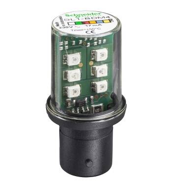 Schneider Electric DL1BDM8 BA 15d tabanlı korumalı LED ampul - sabit - sarı - - 1