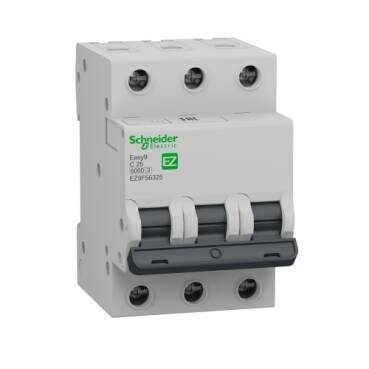 Schneider Electric , EZ9F56325 , Easy9 3P 25A, 6kA C Eğrisi Otomatik Sigorta - 1