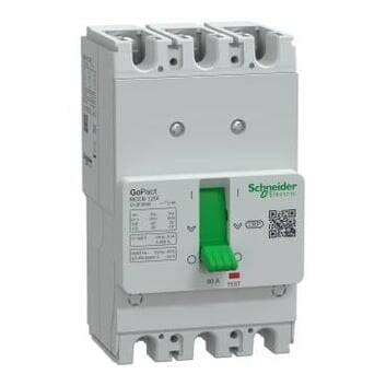 Schneider Electric , G12F3F80 , 80 Amper Sabit 3 Kutuplu GoPact MCCB Kompakt Şalter 125F 30 kA TM80D Korumalı - 1