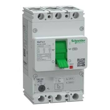 Schneider Electric , G20B3A200 , 200 Amper Ayarlı 3 Kutuplu GoPact MCCB 200B 25 kA Kompakt Şalter TM200D Korumalı - 1