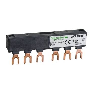 Schneider Electric , GV2G245 , TeSys GV2 Linergy FT Busbar 63A 45mm 2tap - 1