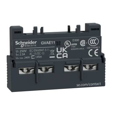 Schneider Electric GVAE11 -TeSys GV3 Yardımcı Kontak Bloğu Önden 1NA1NK - 1