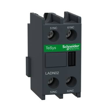 Schneider Electric , LADN02 ,TeSys D - yardımcı kontak bloğu - 2 NK - vida kelepçesi terminalleri - 1