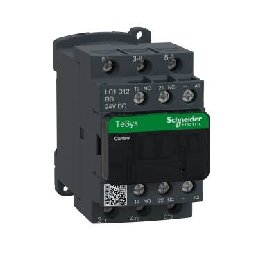 Schneider Electric LC1D12BD -TeSys D Kontaktör 3P 12A AC3 24VDC - 1