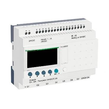 Schneider Electric SR3B262BD Modüler akıllı röle Zelio Logic - 26 G Ç - 24 V DC - saat - ekran - 1