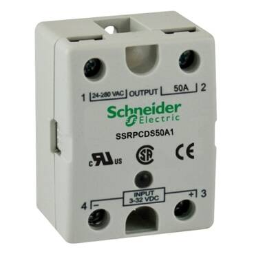 Schneider Electric SSRPCDS50A1 Solid State Röle - Panel Montajı - Giriş 3-32 V Dc, Çıkış 24-280 V Ac, 50A - 1