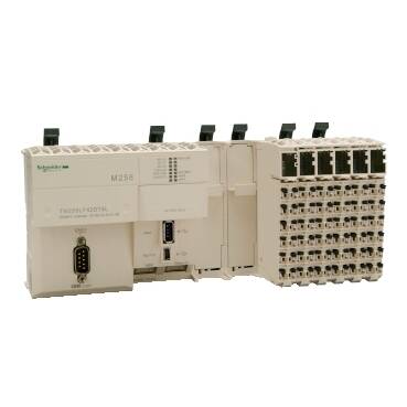 Schneider Electric TM258LF42DT4L Logic controller, Modicon M258, compact base 42 + 4 I/O, 24 V DC, CANopen - 1