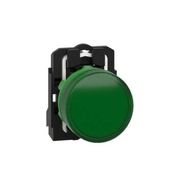 Schneider Electric XB5AVB3 - 24V Entegre LedLi Yeşil Eksiksiz Pilot Işığı Ø22 Düz Lens - 1