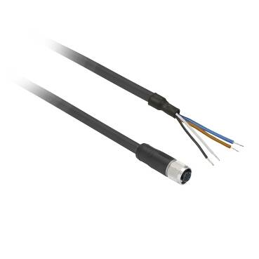 Telemecainique Sensors XZCPV1141L10 M12 PVC Kablolu 4 pin Düz Dişi Konnektör 10m - 1